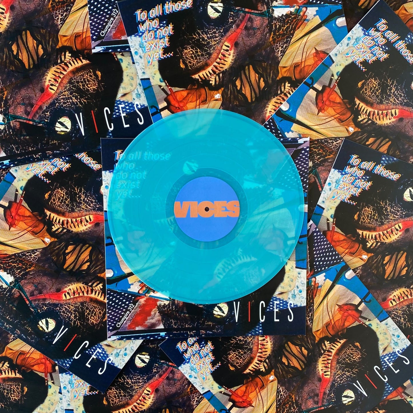12" Vinyl Records - Seaglass Blue (Clear)