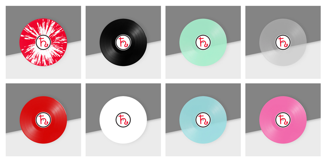 a collection of vinyl records