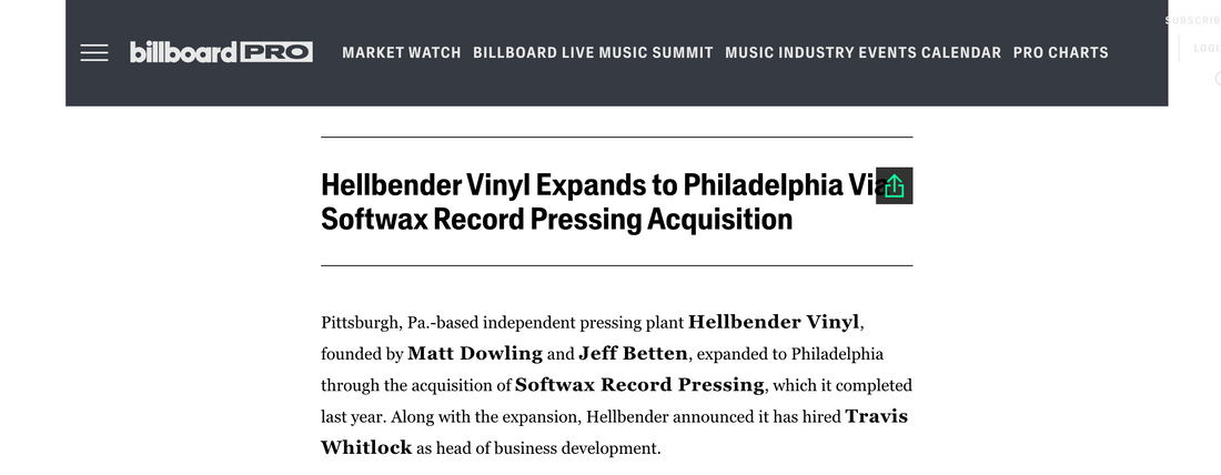 Hellbender Mention in Billboard