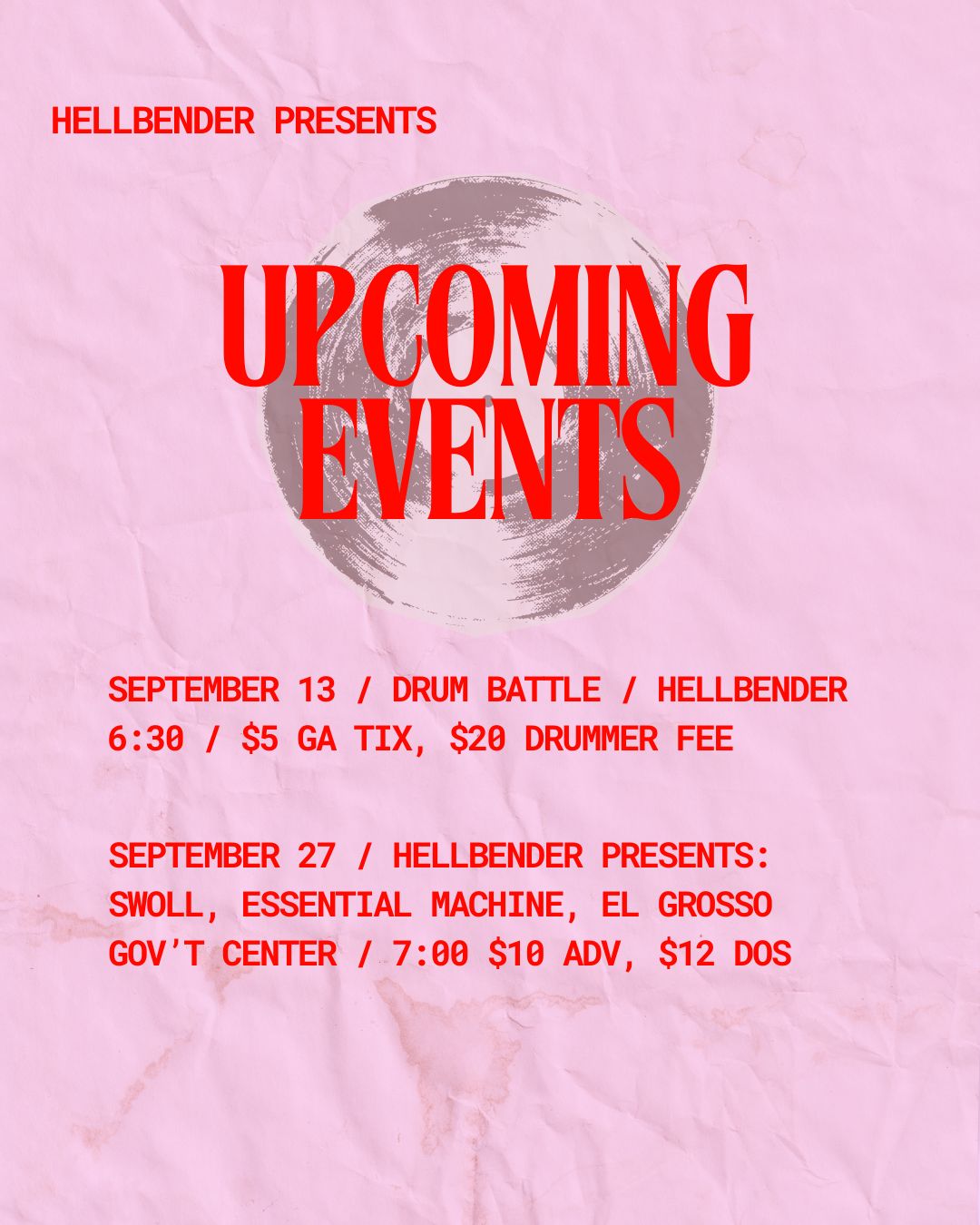 September Events!